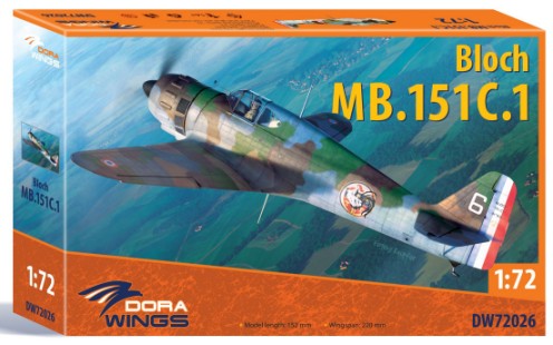 Dora Wings 72026 1/72 Bloch MB151C1 Fighter