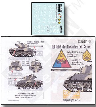 Echelon Decals 356189 1/35 Hell Hath no Fury Like an Easy Eight Scorned (2 different)