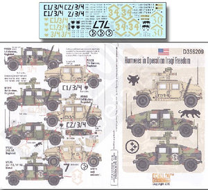 Echelon Decals 356209 1/35 Humvees in Operation Iraqi Freedom