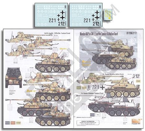 Echelon Decals 356217 1/35 Marder III Pak 36(r) Eastern & Italian Fronts
