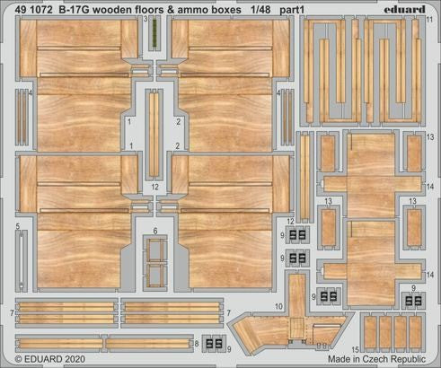 Eduard 491072 1/48 Aircraft- B17G Wooden Floors & Ammo Boxes for HKM (Painted)
