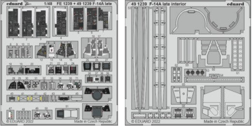 Eduard 491239 1/48 Aircraft- F14A Late Interior for TAM (Painted)