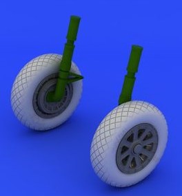 Eduard 632052 1/32 Aircraft- F4U1 Wheels w/Diamond Patten Tire for TAM (Resin)