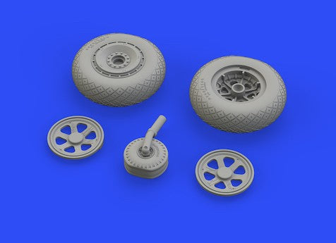Eduard 648484 1/48 Aircraft- P47D Wheels for TAM (Photo-Etch, Mask & Resin)