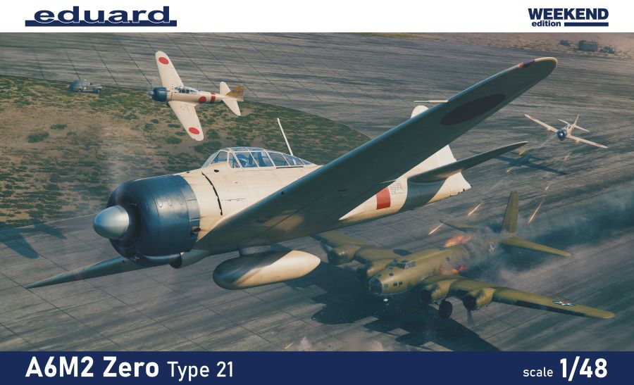 Eduard 84189 1/48 WWII A6M2 Zero Type 21 Japanese Fighter (Wkd Edition Plastic Kit)