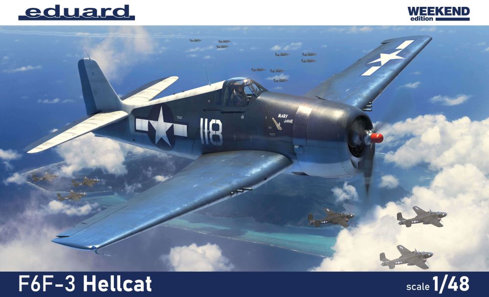 Eduard 84194 1/48 F6F3 Hellcat USN Fighter (Wkd Edition Plastic Kit)