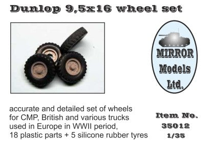 Mirror Models 35012 1/35 Dunlop 9 5x16 Wheel/Tire Set for WWII CMP/British Trucks (5) (D)