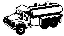 Eko 2058 HO Scale Military - United States - World War II - Truck -- GMC Water/Fuel Tank Truck
