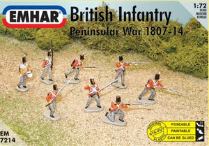 Emhar 7214 1/72 Peninsular War 1807-14 British Infantry (48 & 1 Horse)