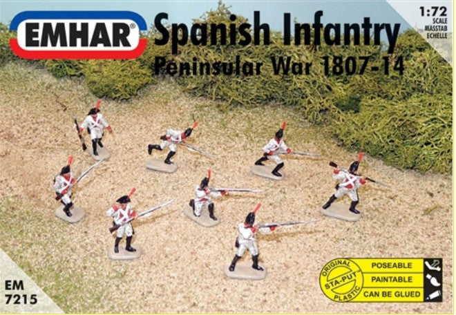 Emhar 7215 1/72 Peninsular War 1807-14 Spanish Infantry (46 & 1 Horse)