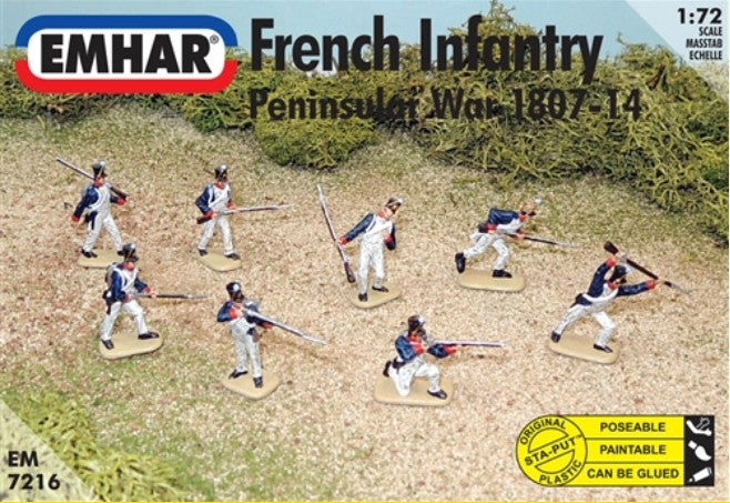 Emhar 7216 1/72 Peninsular War 1807-14 French Infantry (44 & 1 Horse)