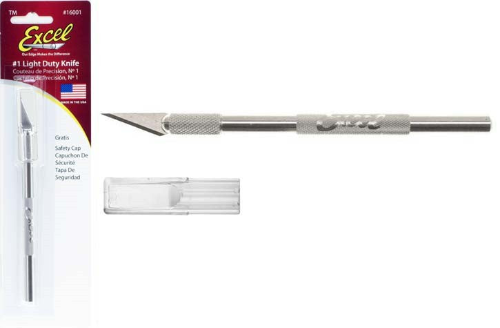 Excel Hobby 16001 Aluminum Handle #1 Knife w/Cap