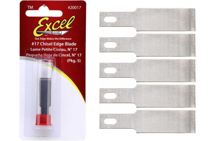 Excel Hobby 20017 #17 3/8" Chisel Edge Blades (5)