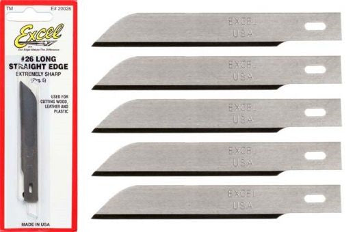 Excel Hobby 20026 #26 Whittling Blades 3" (5)
