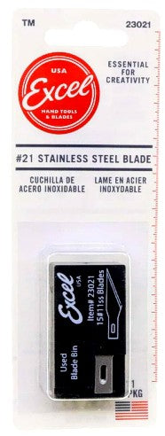 Excel Hobby 23021 #21 Stainless Steel Honed Blades Dispenser (15)