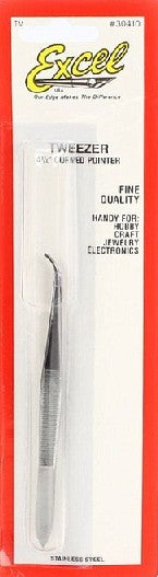 Excel Hobby 30410 4.5" Stainless Steel Curved Tweezers