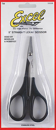 Excel Hobby 55538 5" Lexan Straight Stainless Steel Scissors