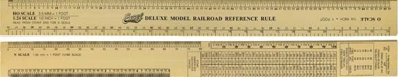 Excel Hobby 55778 12" Aluminum N, HO, O, G Scale Model Railroad Ruler