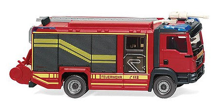 Wiking 61245 HO Scale MAN TGM Euro 6 Rosenbauer AT LF Fire Rruck - Assembled -- Fire Department (red)