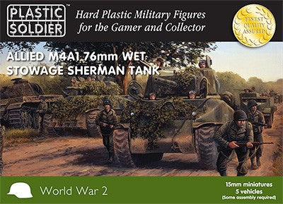 Plastic Soldier 1506 15mm WWII Allied M4A1 76mm Wet Stowage Sherman Tank (5)