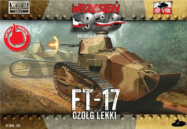 First to Fight 13 1/72 WWII FT17 Light Tank w/Octagonal Turret & Machine Gun