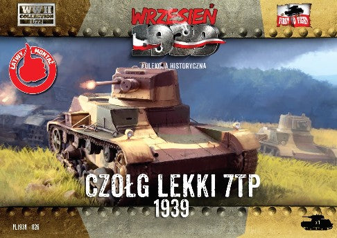 First to Fight 26 1/72 WWII 7TP Polish Light Tank w/Single Turret