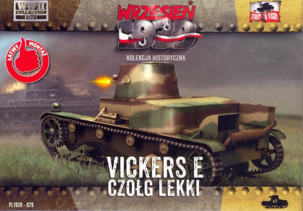First to Fight 29 1/72 WWII Vickers E Polish Light Tank w/Single Turret