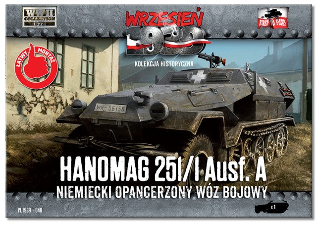 First to Fight 40 1/72 WWII Hanomag 251/1 Ausf A Halftrack