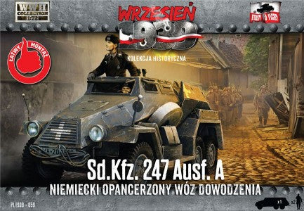 First to Fight 59 1/72 WWII SdKfz 247 Ausf A German Command Armored Car w/2 Crew