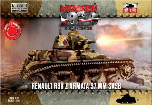 First to Fight 96 1/72 WWII Renault R39 Tank w/37mm SA38 Gun