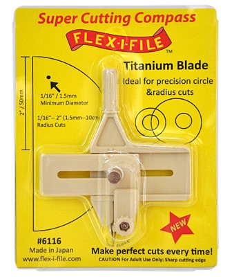 Flex-I-File 6116 Super Cutting Compass w/Titanium Blade for Precision Circle & Radius Cuts