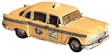 GHQ 51011 N Scale American Automobiles - Checker (Unpainted Metal Kit) -- Taxi Cab (Includes Decals)