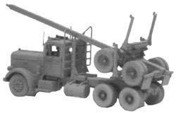 GHQ 52007 N Scale American Trucks - (Unpainted Metal Kit) -- 359 Tractor w/Skeleton Logging Trailer