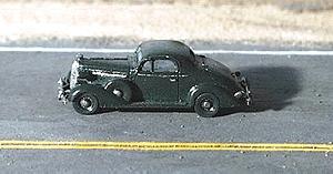 GHQ 57003 N Scale American Automobile - Buick (Unpainted Metal Kit) -- Coupe 1936