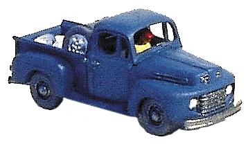 GHQ 57008 N Scale American Truck - (Unpainted Metal Kit) -- 1950's Pickup Truck