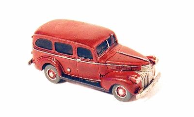 GHQ 57011 N Scale American Truck - Chevrolet (Unpainted Metal Kit) -- 1941 Suburban