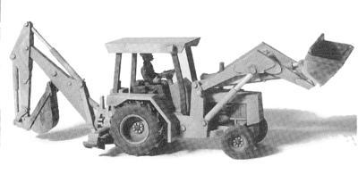 GHQ 61010 HO Scale Construction Equipment (Unpainted Metal Kit) -- 310 A Backhoe w/Operator Figure
