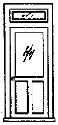 Grandt Line 5134 HO Scale Doors -- 36" Wide w/Window & Transom