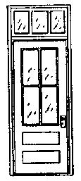 Grandt Line 5139 HO Scale Factory Front Door w/Transom for Masonry Buildings -- Scale 39 x 92" 99.1 x 234cm pkg(2)