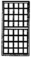 Grandt Line 8002 N Scale Windows -- Double-Hung, 40-Pane - Scale 8 x 16' 2.4 x 4.9m pkg(8)