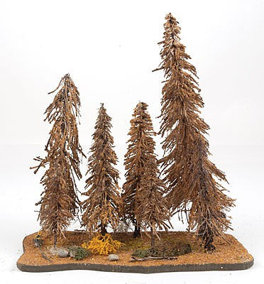 Grand Central Gems AST1 All Scale Spruce Trees -- 7 Trees 3 - 9" 7.6cm - 22.9cm Tall