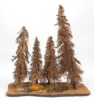 Grand Central Gems AST1 All Scale Spruce Trees -- 7 Trees 3 - 9" 7.6cm - 22.9cm Tall
