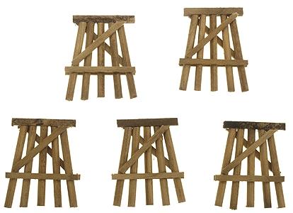 Grand Central Gems TB7 N Scale Wood Trestle Bents - Assembled -- Small, 1 1/2" Tall pkg(5)