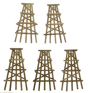 Grand Central Gems TB9 N Scale Wood Trestle Bents - Assembled -- Large, 3 3/4" Tall pkg(5)