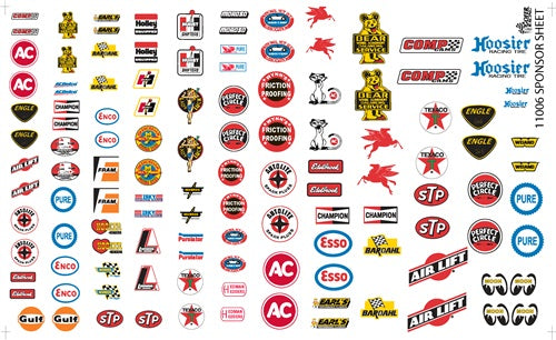 Gofer Racing 11006 1/24-1/25 Manufacturer Sponsor Logos #1