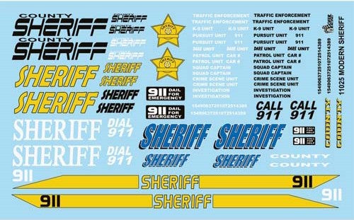 Gofer Racing 11025 1/24-1/25 Modern Sheriff Graphics