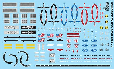 Gofer Racing 11039 1/24-1/25 Race Cars Accessories - Emblems, Seatbelts, Gauges, etc.
