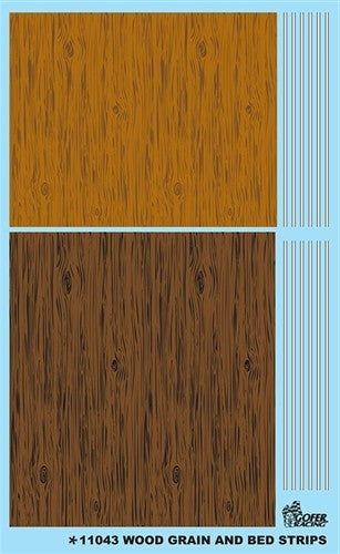 Gofer Racing 11043 1/24-1/25 Wood Grain (Light & Dark) & Bed Stripes