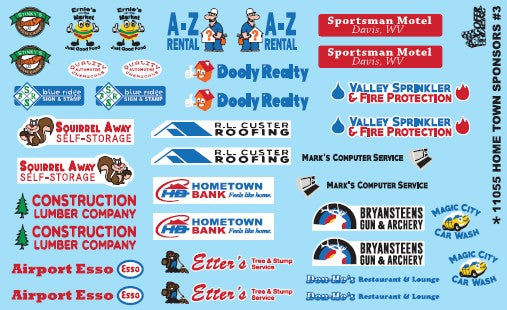Gofer Racing 11055 1/24-1/25 Hometown Sponsor Logos #3