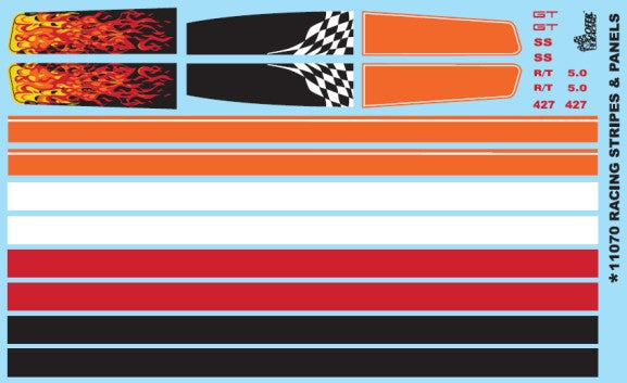 Gofer Racing 11070 1/24-1/25 Racing Stripes & Panels